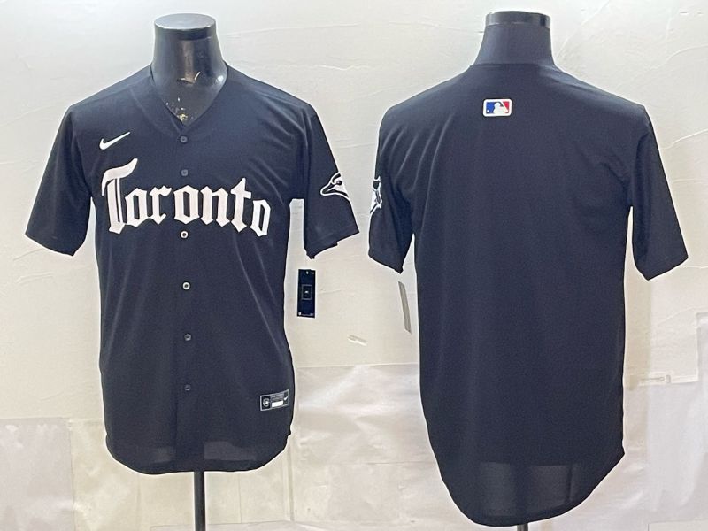 Men 2026 Toronto Blue Jays Blank Black 5th generation Joint Name Nike MLB Jersey style 01